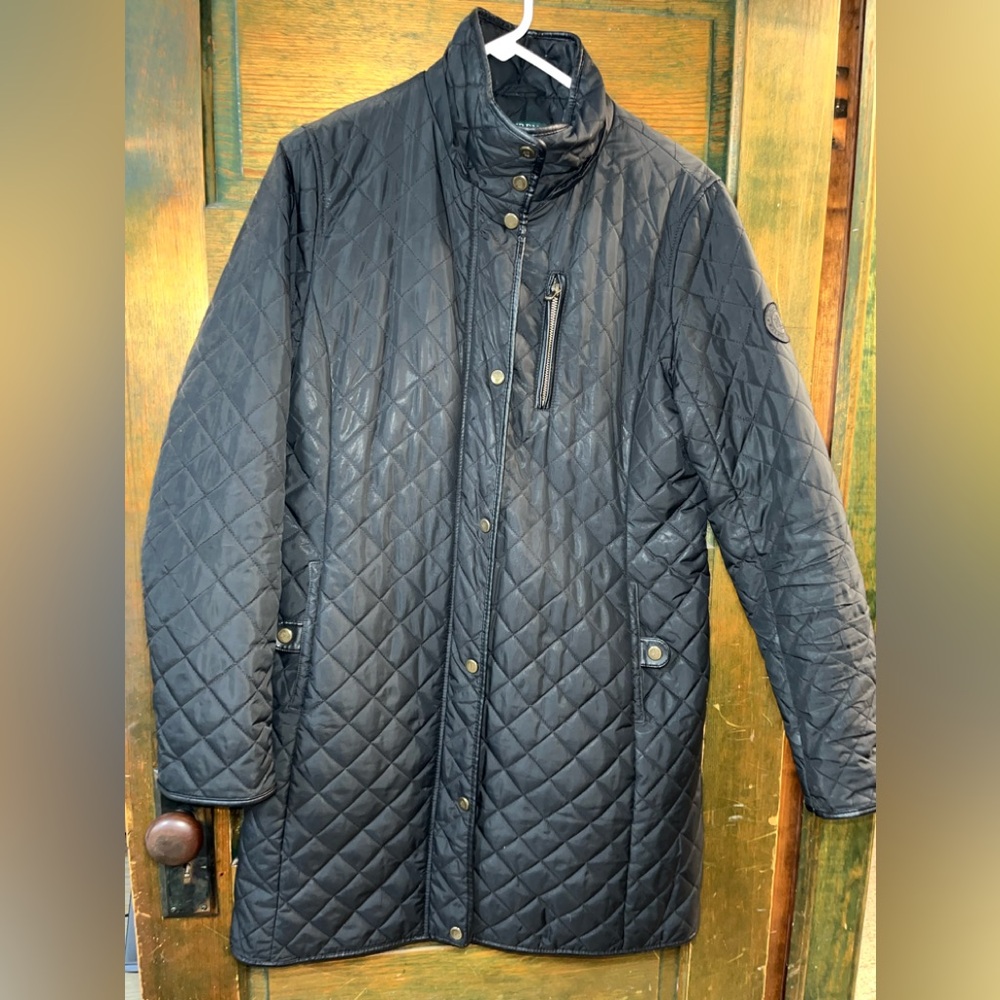 Lauren, Ralph Lauren, women’s medium black long jacket, equestrian style